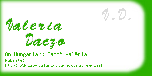 valeria daczo business card